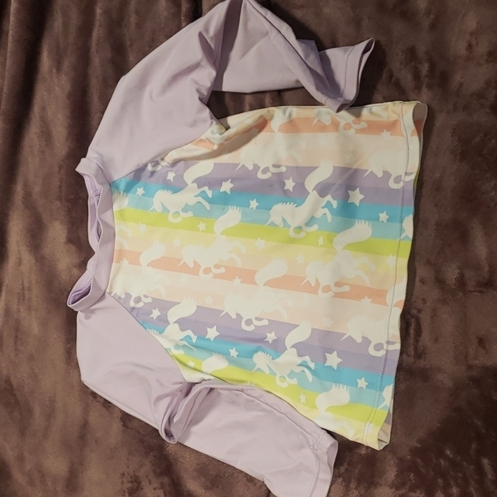 Girls unicorn swim top